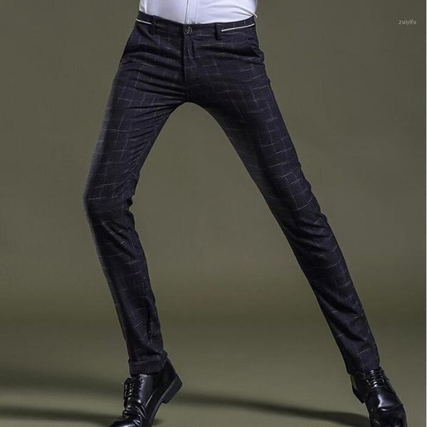 

spring summer slight stretch men suit pants formal work pants brand clothing straight men dress classic business trouser1, Black