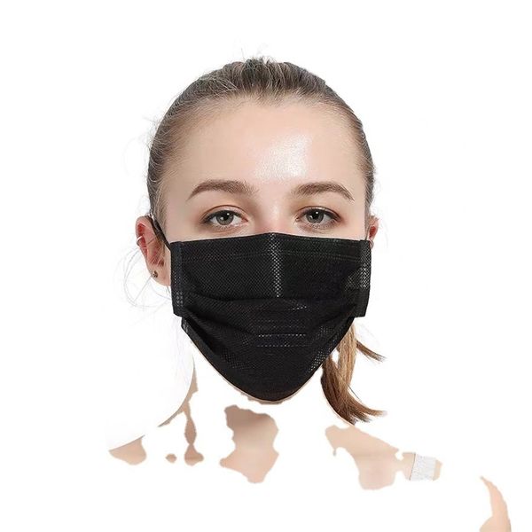 

disposable fashion carbon 3ply black face active anti dust protective kids mask