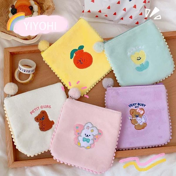 

cute animals plush make up bags women girls embroidery travel cosmetic bag zip handbag organizer storage pouch toiletry wash bag1