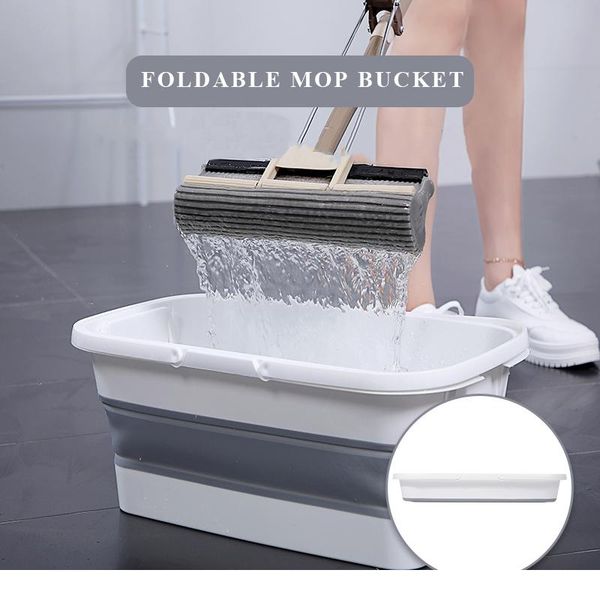 

foldable floor lazy mop bucket space saver collapsible portable bucket with handle wash basin big capicity household mo jllfrp