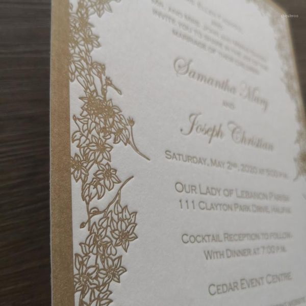 

50pcs/lot very thick cotton paper letterpress invitation many color available1