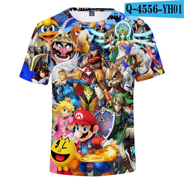 

super smash bros. game boys men brand 3d print shirts anime hippie kawaii men clothing