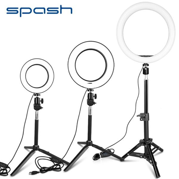 

spash 6 inch 8 inches 26cm usb ring light tableshooting annular lamp makeup light for video youtube with tripod phone holder