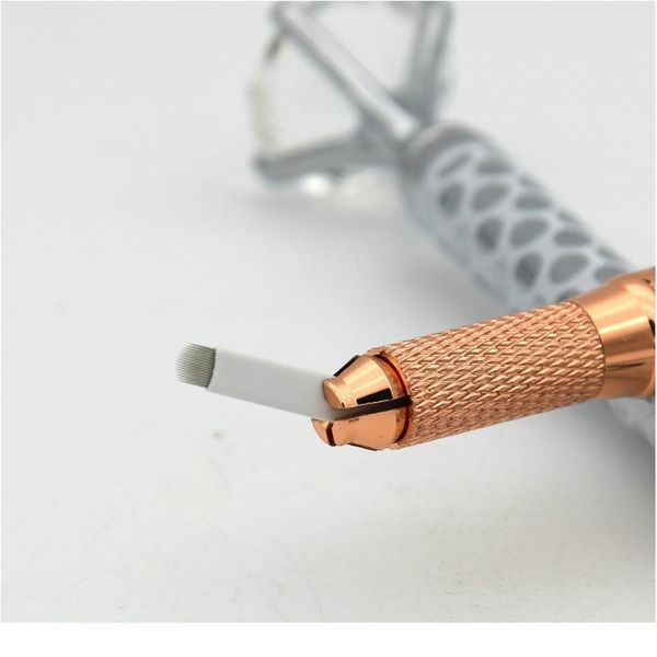 

100pcs white tattoo needle u shape u12/u14/u16/u18/u21 eyebrow tattoo microblading blades for permanent makeup 100p jllkat
