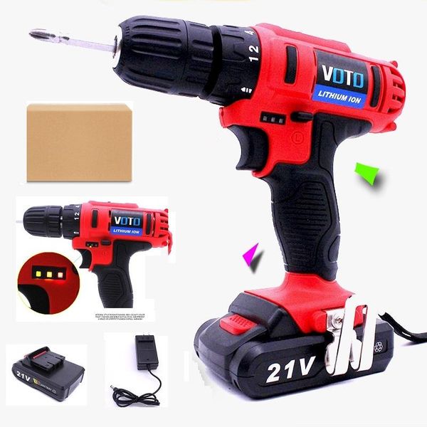 

21v бытовая дрель электрическая wireless impact динамометрический инструмент молоток professional мощность отвертка cordless bbyyee hotclipp