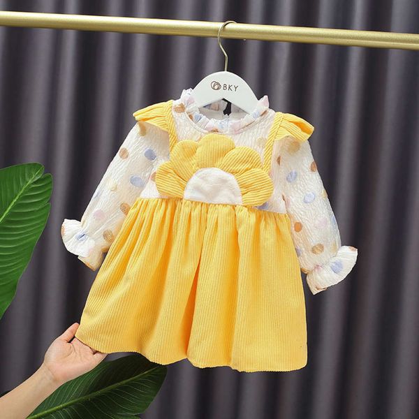 

stitching drs 2020 lovely winter thickened girls' corduroy skirt e20448, Red;yellow