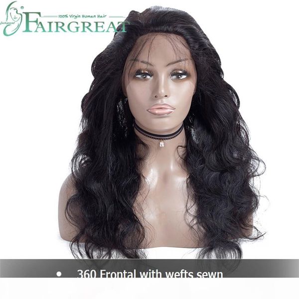 

brazilian 360lace front human hair wigs for women brazilian straight wig with baby hair natural hairline 360 lace frontal wig, Black;brown