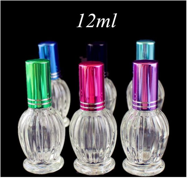 

10pcs 12ml clear pumpkin shaped glass perfume bottle thick mini fragrance cosmetic packaging spray bottle refillable gla qylzjr