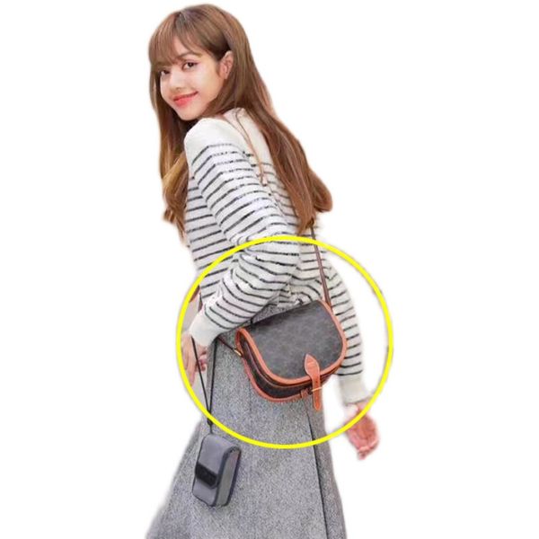 

retro presbyopic cowhide saddle bag crossbody shoulder 2020 autumn and winter new lisa same style white gujing produced