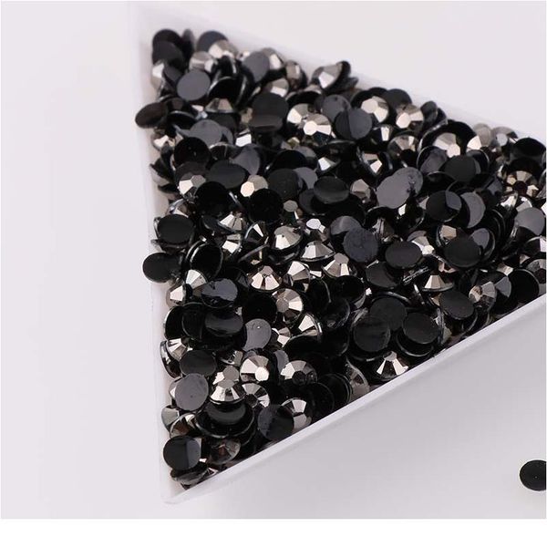 

hematite gray 10000pcs 2mm/m/4mm/5mm round resin flatback rhinestones for diy nail art/jewelry decoration hemat jllfia, Black