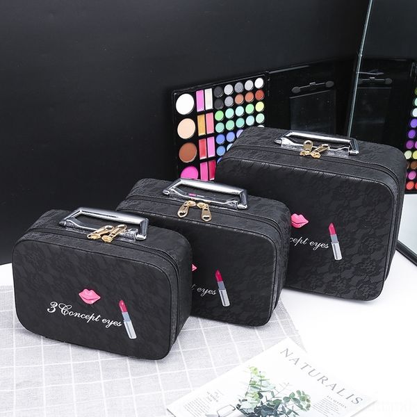 

k0wo0 high-end 9hpr5 box bagcosmetic bag baglace lip bag storage gift storage box portable pu leather cosmetic case for women activity