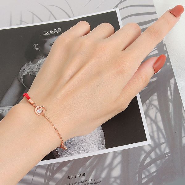 

for 2021 twelve zodiac weaving bracelet red rope women's court, Silver