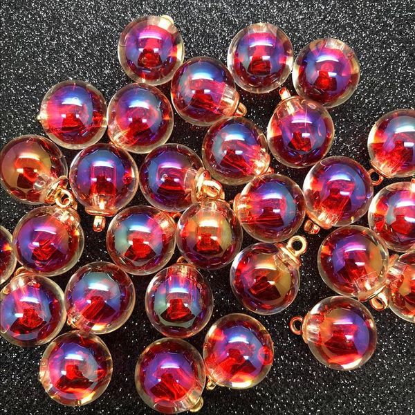 

new diy 8pcs 16mm mini glass bottles with beads pendant ornaments jewelry making jlledf, Black