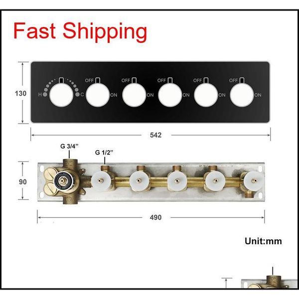 

big water flow shower controller black thermostatic shower faucets wall mounted shower mixer valve bras jllwvl sport777