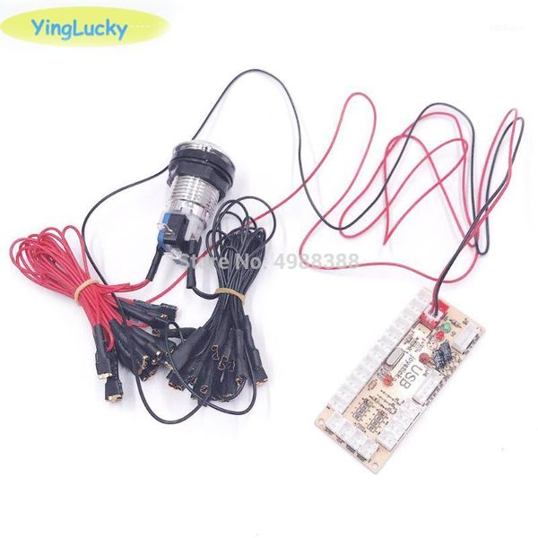 Joystick per controller di gioco Cavo per lampadina illuminato 5V 12V con connettore rapido a 2 pin da 6,3 mm o 2,8 mm a codificatore USB per joystick arcade