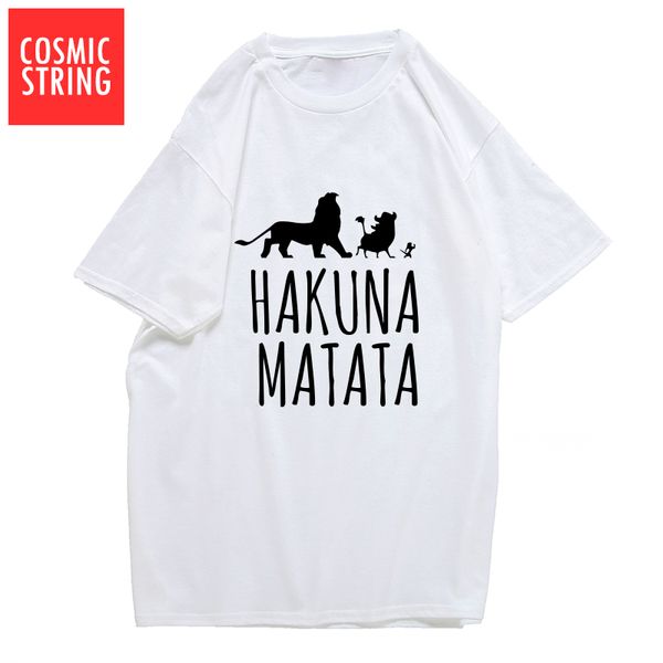 

cosmic string summer hakuna matata men's big size short sleeve fashion & tees male clothing sport hooded sweatshirt hoodie men t shirt