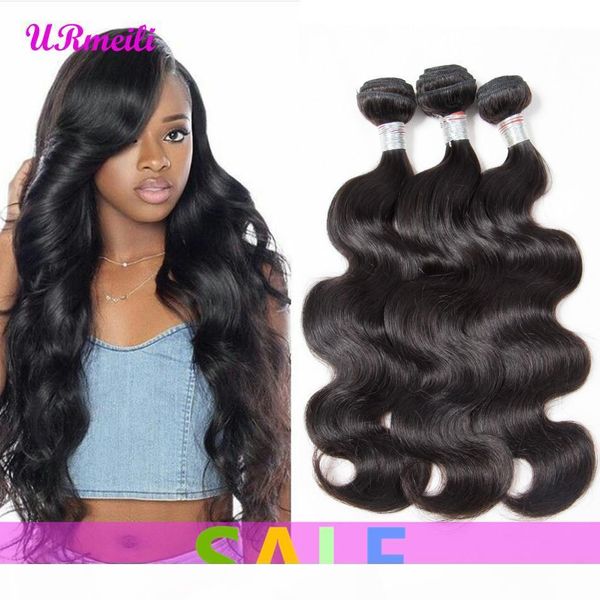 

10a peruvian body wave 100% human hair bundles 3 4 piece only 10-32 inches natural color peruvian remy hair extensions peruvian hair bundles, Black