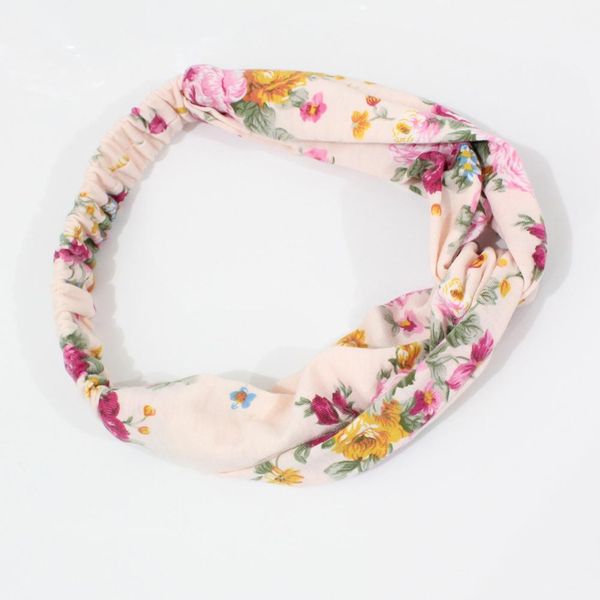 

vintage floral printed stretch hair band women cross knotted wide headband sport yoga hairband multicolor hair accessories gifts q wmtwyq