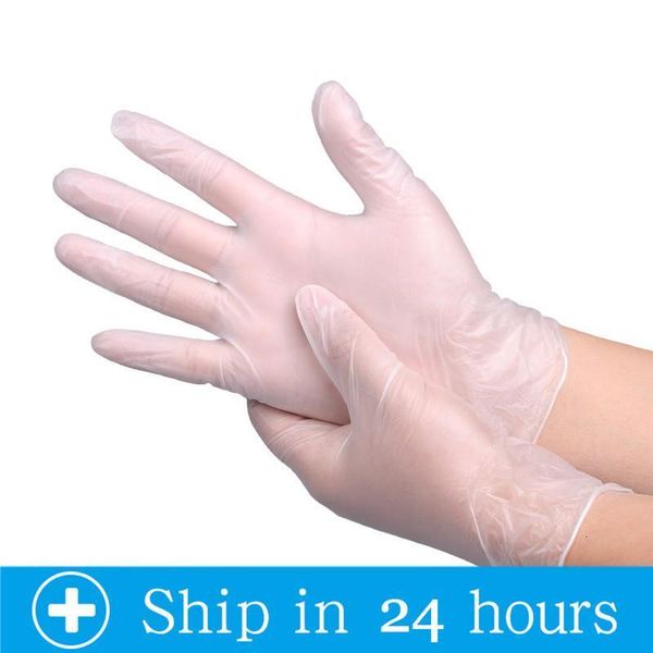 

gloves latex garden dishwashing rubber kitchen transparent disposable universal for home cleaning in stock 100