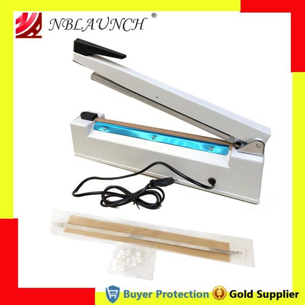 

manual impulse sealer heat plastic bag sealer with date mold sealing machine metal case 8mm wide 30cm length with date coder