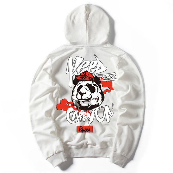

zazomde hip hop hoodie pullover men sweatshirt panda cartoon winter warm hoodies fashion trend street hoodie streetwear cool men c1223, Black;white