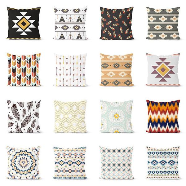 

retro ethnic geometry print cushion covers morocco style pillow case livingroom sofa bohemian decorative pillows cover
