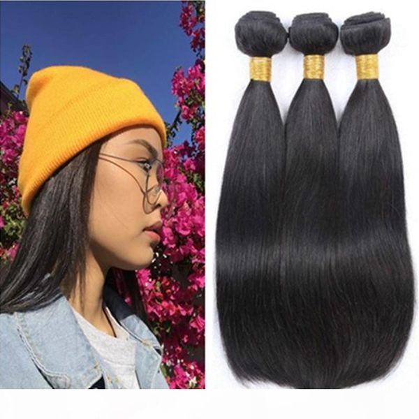 

grade 9a peruvian virgin human hair 1b straight human hair bundles 100g per bundle with fast shipping, Black;brown