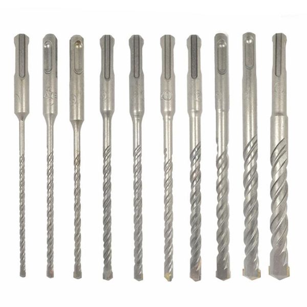 

10pcs electric hammer sds plus drill bit set 160mm for concrete wall brick block masonry hole saw drilling bits 4mm 5mm 6mm1