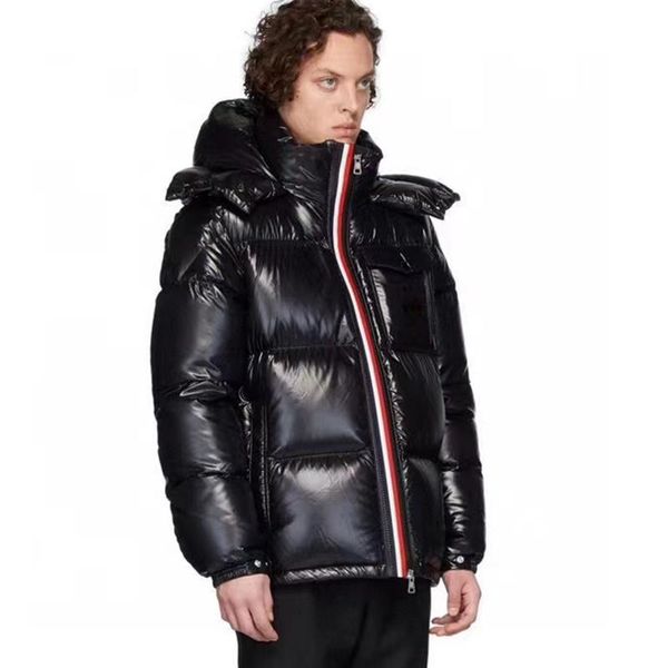

winter new men's hooded casual down jacket thick and warm men's winter clothing black waterproof double row zipper padded coat