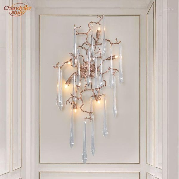 

wall lamp led copper brass tree branch light luxury sconce lighting living dining room lighting1