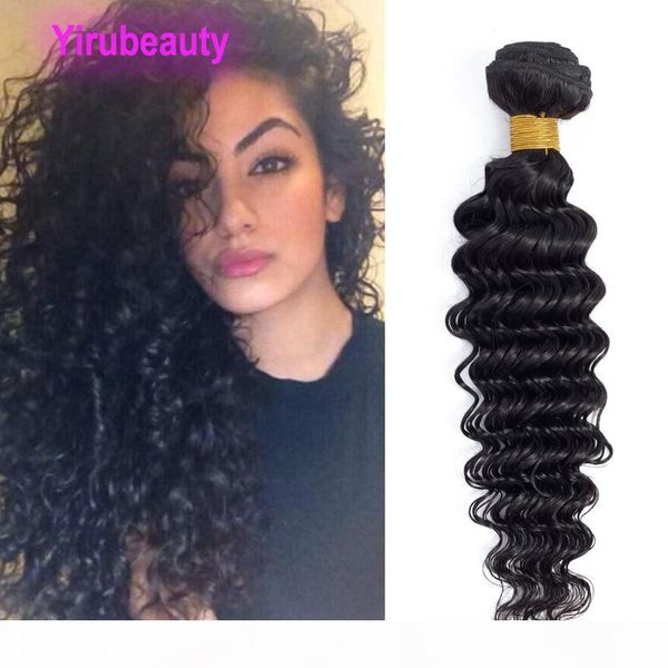 

brazilian 100% human hair extensions deep wave one piece sample deep curly indian virgin hair wholesale support malaysian wefts, Black