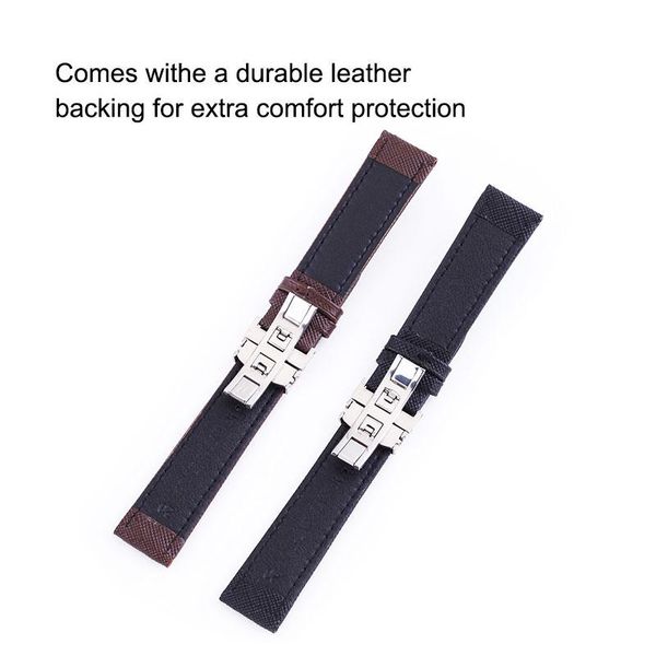 

uthai b02 man watchbands кожаный ремешок для ремень безопасности 18 мм 20 мм 22 мм складные зажима завязчивые бассейны аксессуары браслеты j, Black;brown