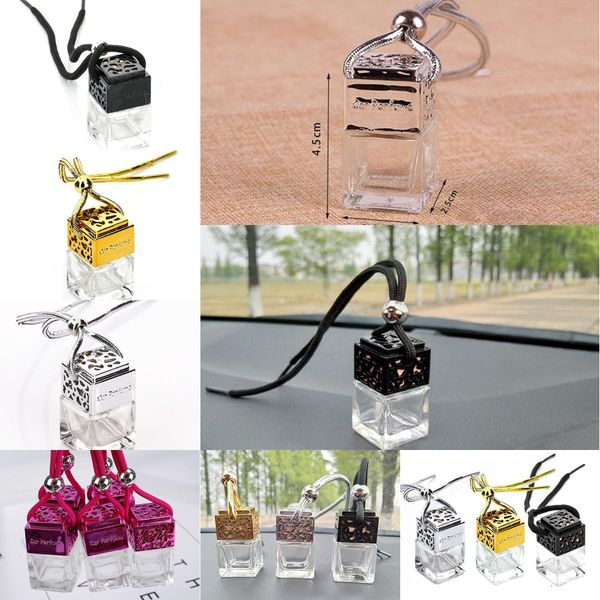 

ornament hollow hanging perfume 8ml air car freshener for essential oils diffuser fragrance empty glass bottle 3 nylc5