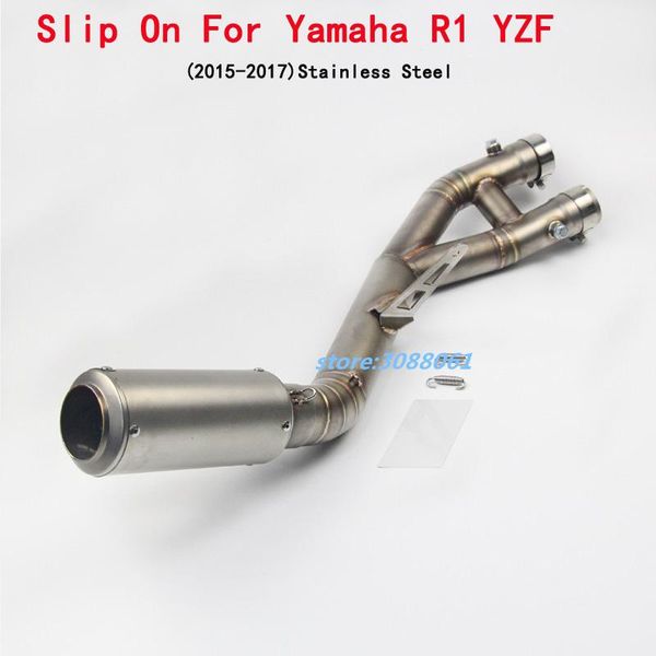 

full system motorcycle exhaust carbon fiber motorbike muffler middle link pipe tube for r1 yzf yzf-r1 2020 2020