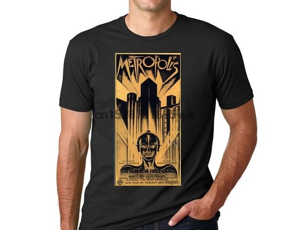 

a futuristic 20s poster for the great silent film metropolis printed on a t shirt sport hooded sweatshirt hoodie