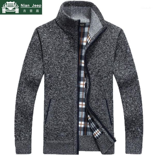 

dropshipping sweater men autumn winter sweatercoats male thick cardigan mens sweater jackets casual zipper knitwear size -3xl1, White;black