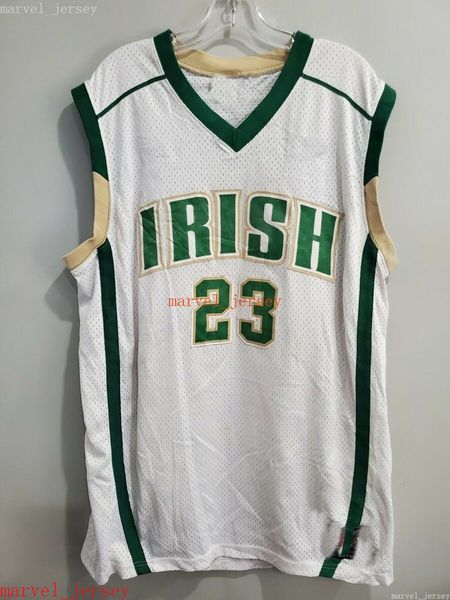 100% Costurado LeBron James Akron St Vincent Irlandês High School Jersey XS-6XL Mens Mens Retrocedores Basquete Jerseys Homens Baratos Juventude Je