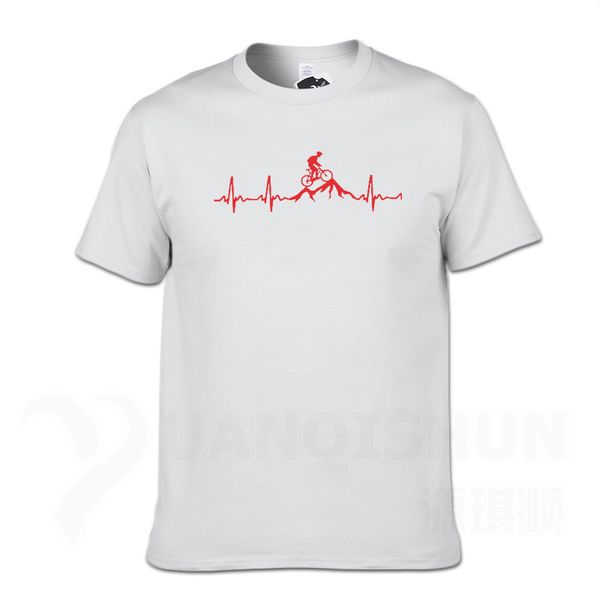 

sport mountain bike heartbeat funny mtb dirt bike t shirt 16 colors plus size custom short sleeve men's t-shirt fashion family cotton