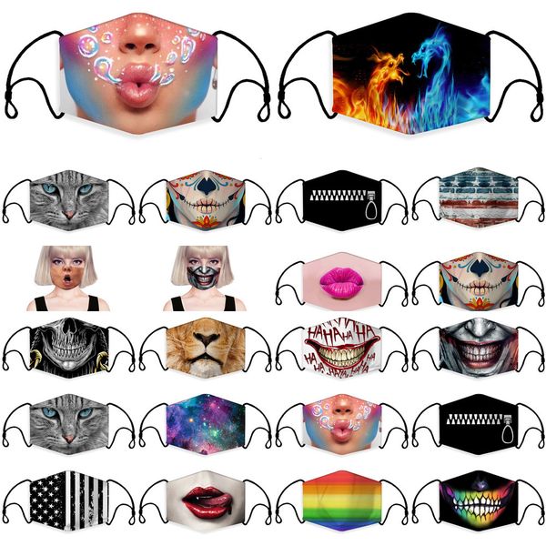 

designer cycling face kids masks mask breathing valve pm2.5 anti-pollution facemask activated carbon filter washable mask#329