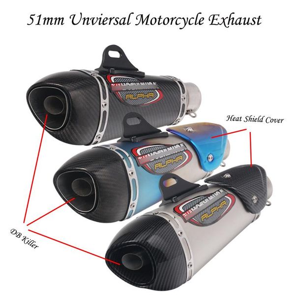 

motorcycle exhaust system universal yoshimura pipe escape modified carbon muffler db killer for ninja 250 gsxr750 k6 r25