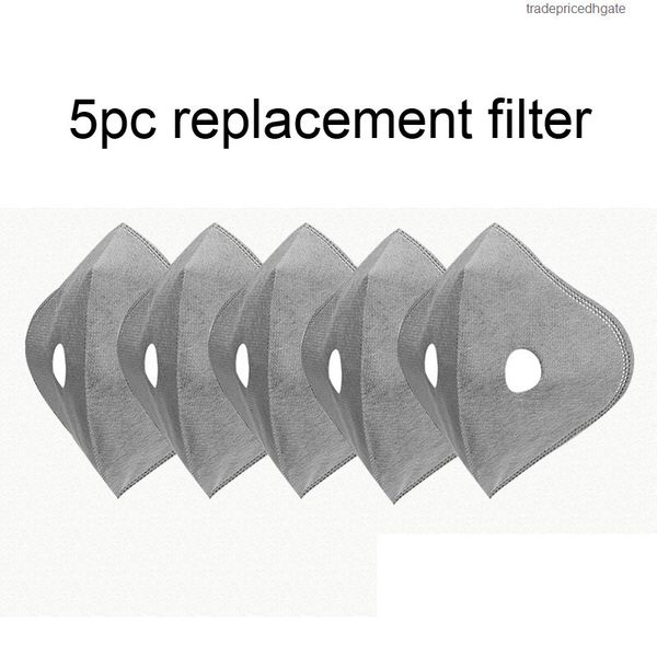 

layers activated filter replacement pm2.5 5 anti-dust carbon for adults particles outdoor mask reusable 2u63x