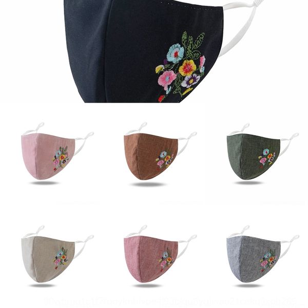 

goep breathable print mask floral foldable mouth masks anti dust unscreen masks face mask without filter designer mask washabl, Black