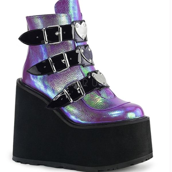 

buckle 2020 metal ankel for women black female platform high heels boots zj2d
