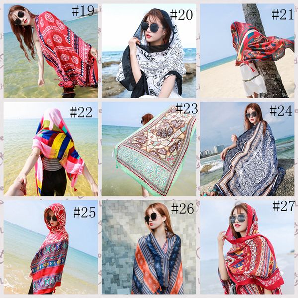 

36style ethnic scarf women shawl cotton linen ethnic towel seaside holiday sunscreen silk scarf bohemian beach towel 180*100cm gga3758-3