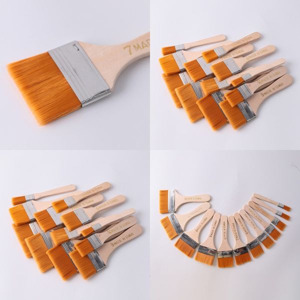 

nylon paint brush different size wooden handle watercolor brushes for acrylic oil painting school art supplies dbc 28 g2