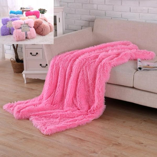 

blankets super soft long shaggy fuzzy fur faux warm elegant cozy with fluffy sherpa throw blanket queen bedroom 130/160/200cm1