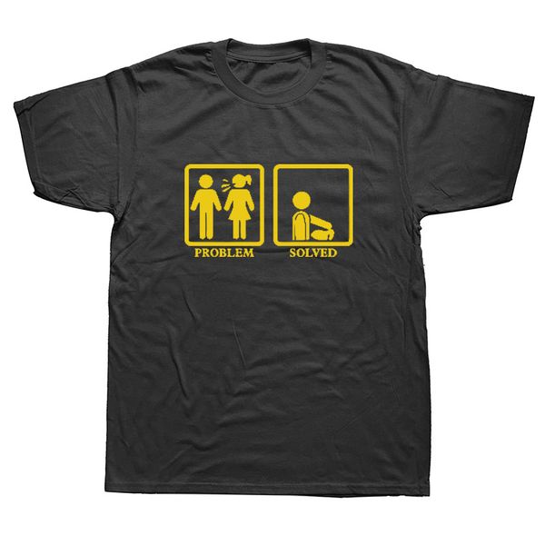 

funny problem solved marriage graphic mens summer style fashion short sleeves oversized streetwear hoodie designers t shirts sweatshirt