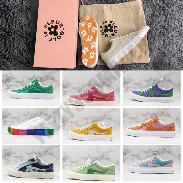 

2019 моды цветок тайлер создатель x one star ox golf le fleur модельер тапки вскользь cavas обувь 2 шнурки + мешок для пыли, Black