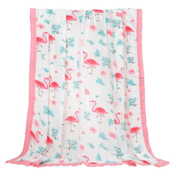 

2 layer bamboo cotton blanket newborn swaddle bedding sheet 70% bamboo 30% cotton swaddle child dream blanket 120x120cm y201009