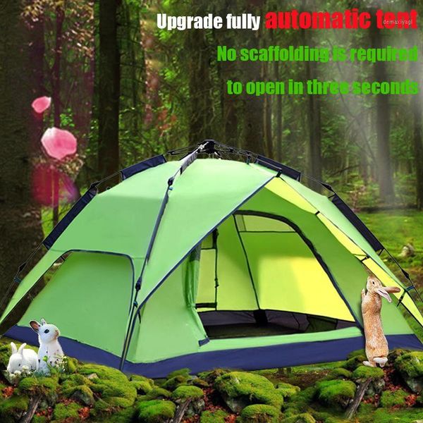 

outdoor tent 3-4 people automatic tent 2 people travel multi-functional double rainproof camping beach open1